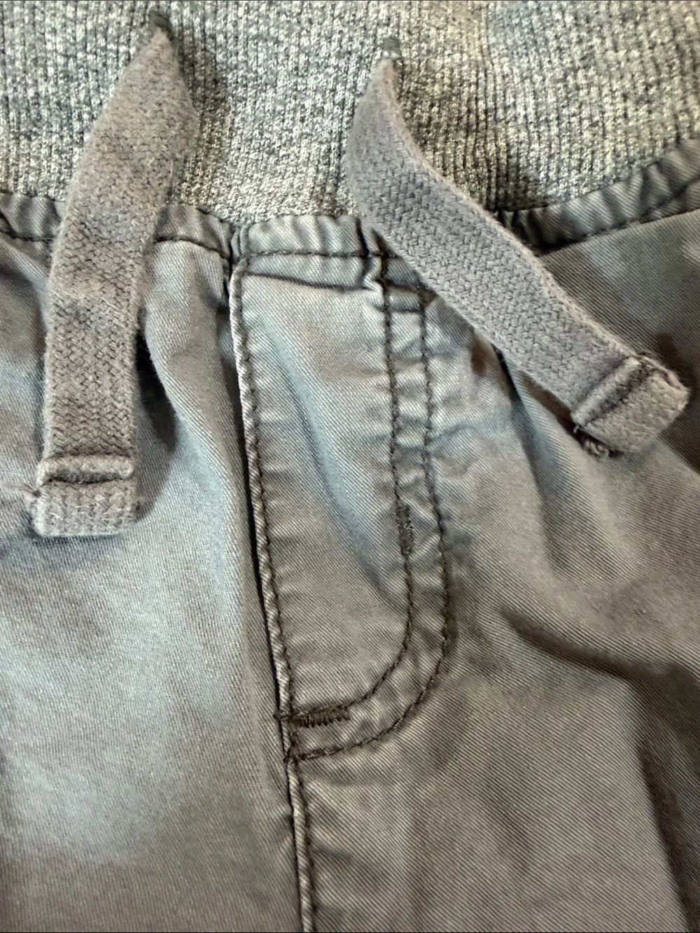 Gymboree Gray Knit-Waist Drawstring Shorts with Pockets Size 6